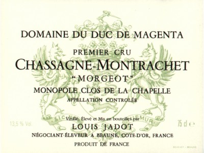 Chassagne Montrachet Rouge Clos de la Chapelle
