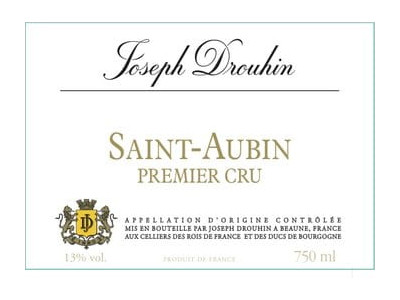 La bouteille de Saint Aubin 1er Cru 2018
