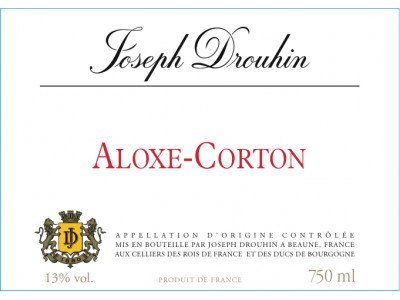 La bouteille d'Aloxe Corton 2018